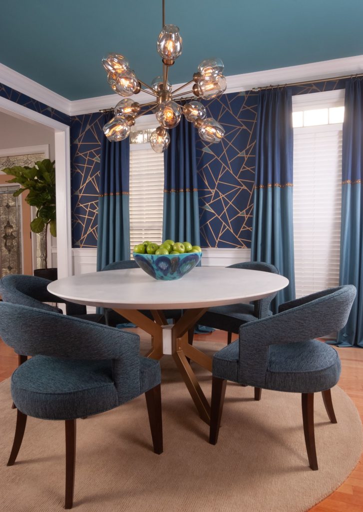 Set the tone in the dining area with a lovely lighting fixture